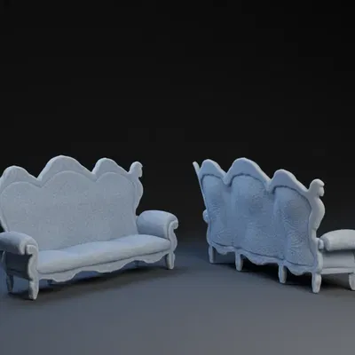 Ghế Sofa Hoàng Gia trong Nhà Búp Bê