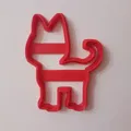 Cutter bánh quy hình mèo đơn giản 8 cm - Thumbnail 1