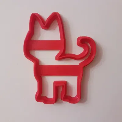 Cutter bánh quy hình mèo đơn giản 8 cm