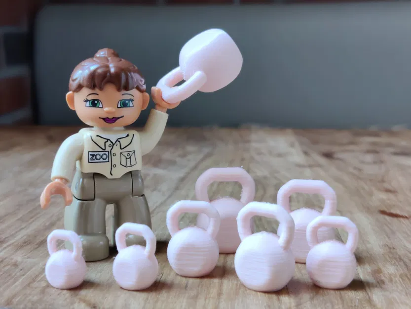 Bộ tạ kettlebell cho nhà búp bê và Barbie - Image 1