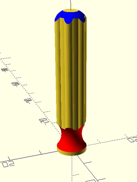 Cán tua vít kiểu cổ điển với lỗ trung tâm hình lục giác - Image 1