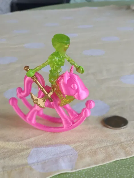 Ngựa bập bênh dễ thương cho ngôi nhà búp bê cổ điển - Image 2