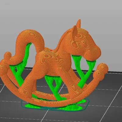 Ngựa bập bênh dễ thương cho ngôi nhà búp bê cổ điển