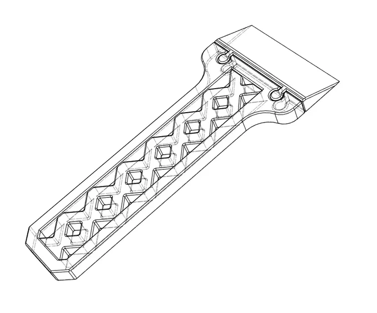 Công cụ cạo với lưỡi thay thế, thiết kế liền khối - Image 6