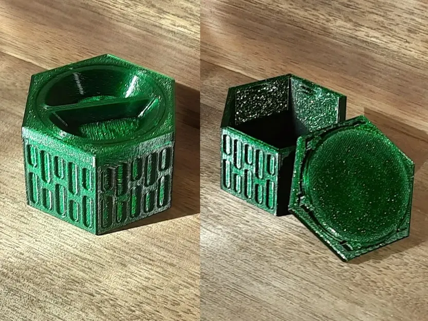 Hộp đựng hình lục giác với nắp vít in sẵn - Image 2