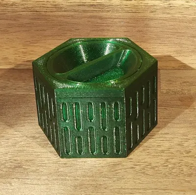 Hộp đựng hình lục giác với nắp vít in sẵn