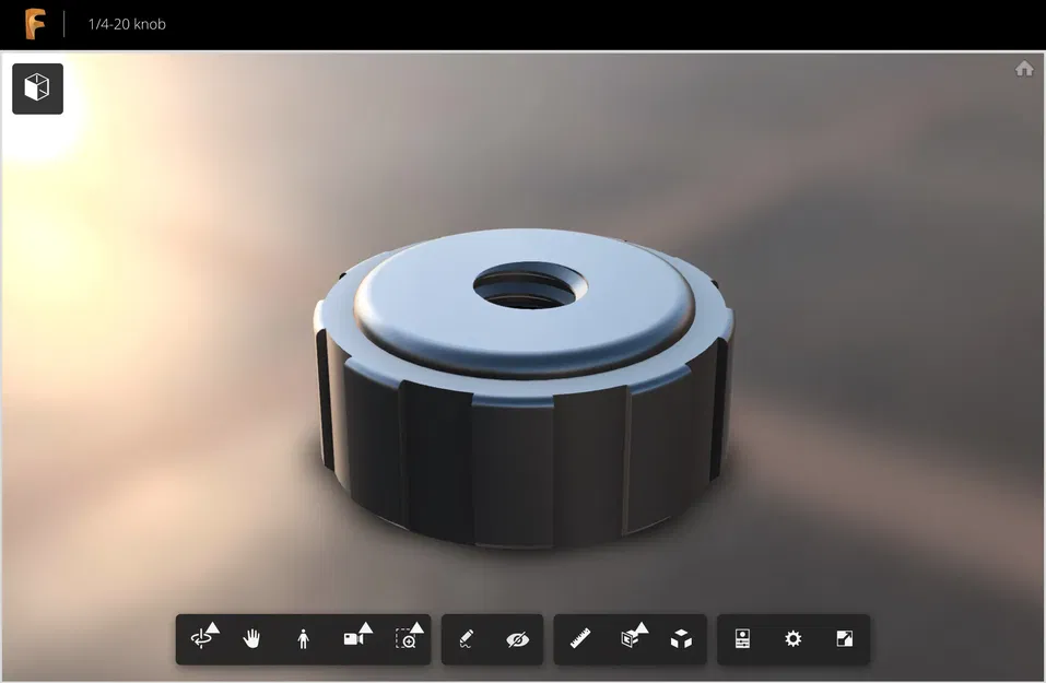 Núm vặn 1/4-20 cho đai ốc không cần dụng cụ - Image 1