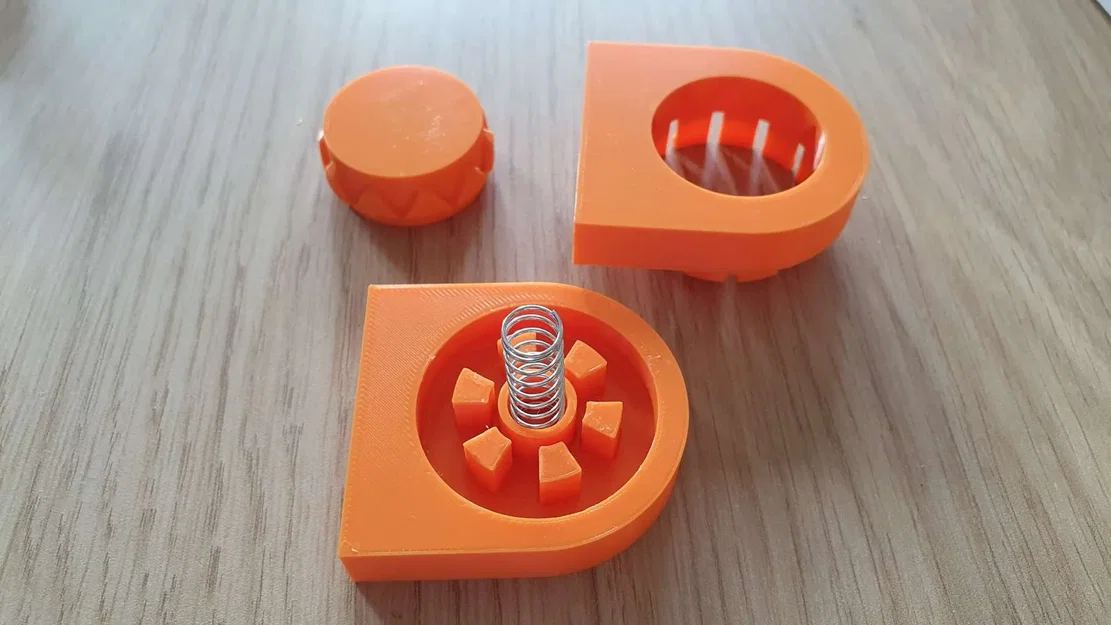 Khóa xoay mở bằng nút nhấn dễ lắp ráp và in 3D - Image 2