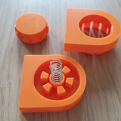Khóa xoay mở bằng nút nhấn dễ lắp ráp và in 3D