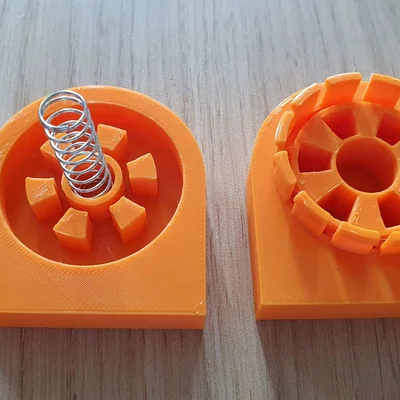 Khóa xoay mở bằng nút nhấn dễ lắp ráp và in 3D