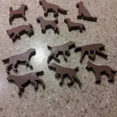 Silhouette chó cho trò chơi board game Dog Lover