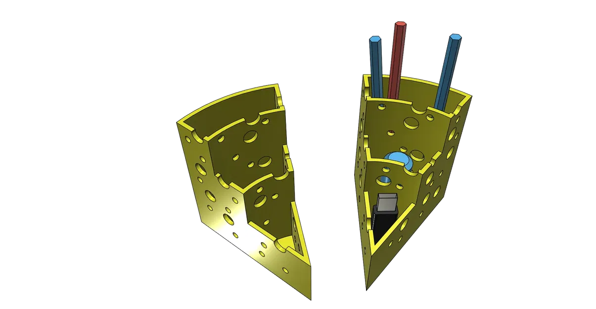 Giá đỡ bút chì hình phô mai dễ in 3D - Image 1