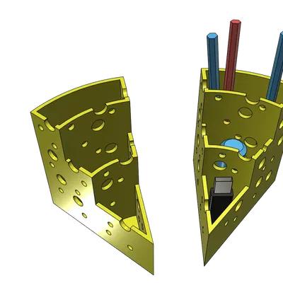Giá đỡ bút chì hình phô mai dễ in 3D