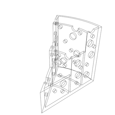 Giá đỡ bút chì hình phô mai dễ in 3D