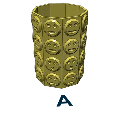 Giá đỡ bút hình mặt cười dễ in 3D