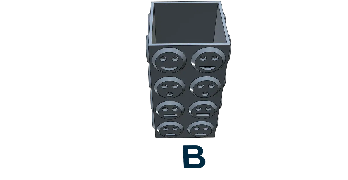 Giá đỡ bút hình mặt cười dễ in 3D - Image 2