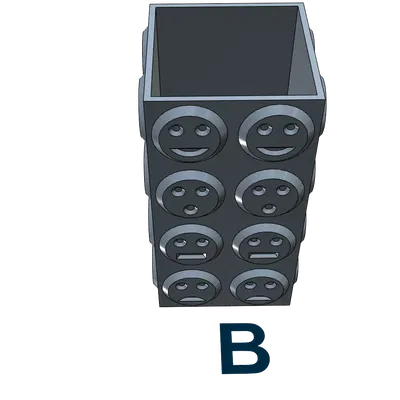 Giá đỡ bút hình mặt cười dễ in 3D