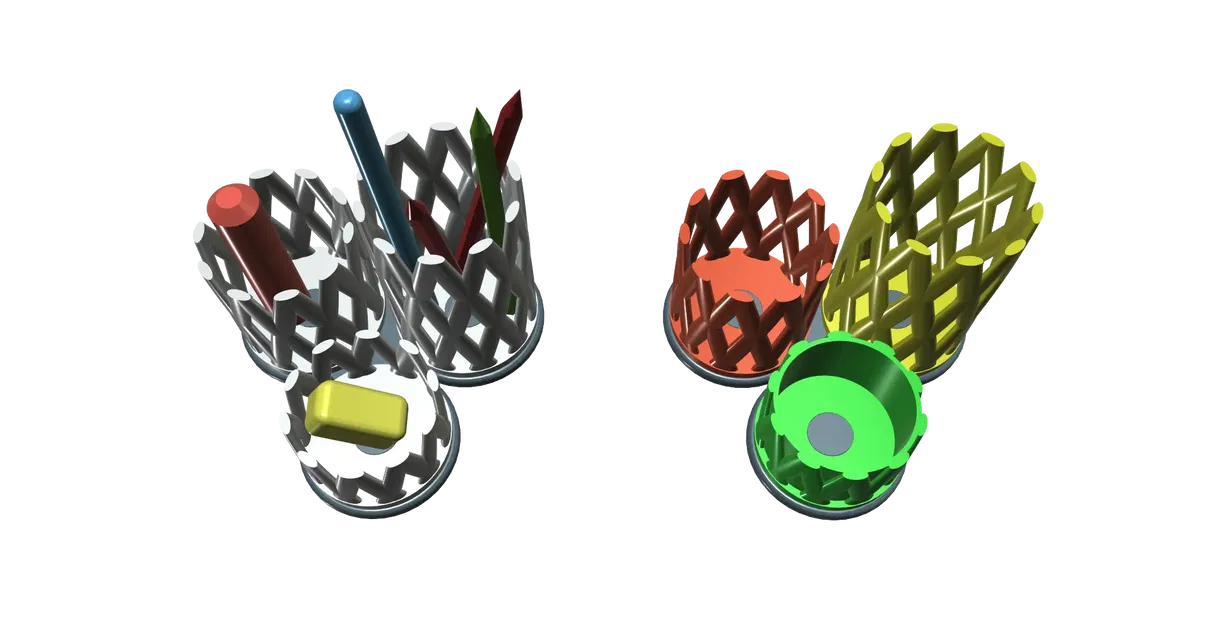 Giá đỡ bút chì dễ in kích thước 13x13x10.5cm - Image 6