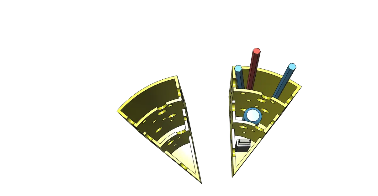 Giá đỡ bút chì hình phô mai dễ in 3D - Image 6