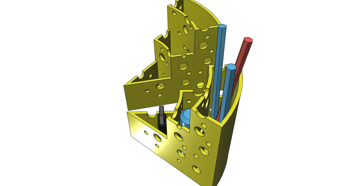 Giá đỡ bút chì hình phô mai dễ in 3D - Image 7