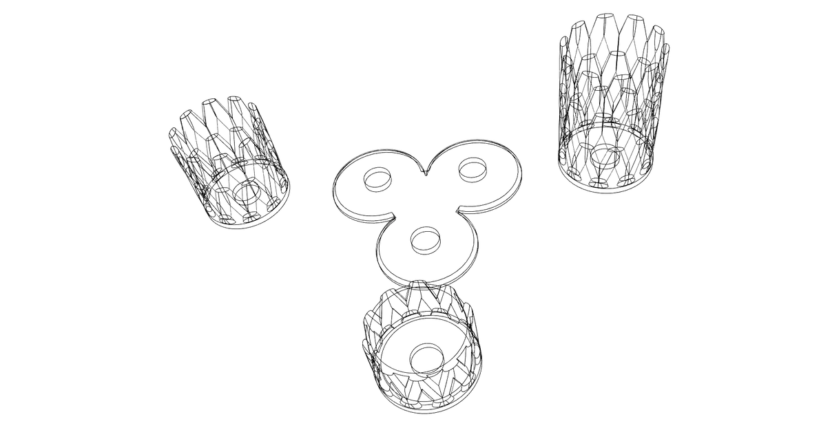 Giá đỡ bút chì dễ in kích thước 13x13x10.5cm - Image 11