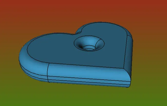 Móc khóa hình trái tim lớn - Image 1