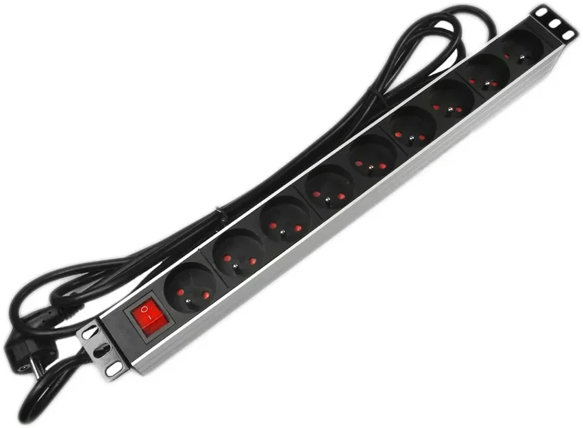 Bộ phân phối điện 19" cho rack BOWI với đồng hồ đo Keweisi - Image 1