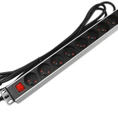 Bộ phân phối điện 19" cho rack BOWI với đồng hồ đo Keweisi
