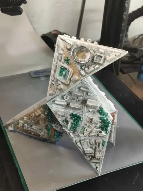 Origami chim giấy thành phố cổ in 3D - Image 10