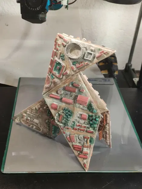 Origami chim giấy thành phố cổ in 3D - Image 11