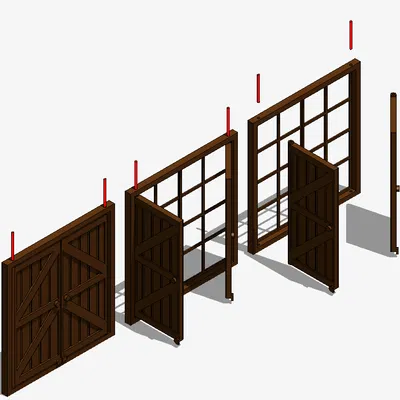 Khung cửa sổ nhà búp bê với cửa chớp mở được thu nhỏ