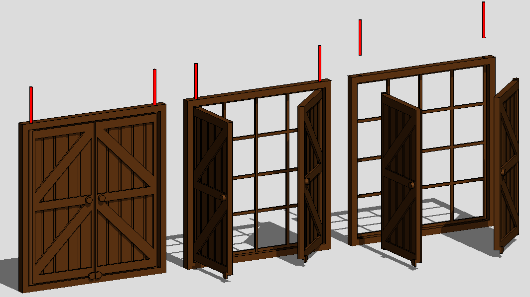 Khung cửa sổ nhà búp bê với cửa chớp mở được thu nhỏ - Image 2