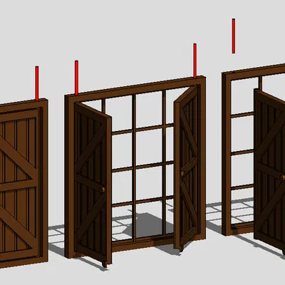 Khung cửa sổ nhà búp bê với cửa chớp mở được thu nhỏ