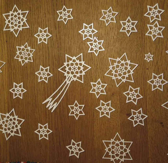 Ngôi sao phẳng tùy chỉnh với đuôi sao chổi cho trang trí Giáng ... - Image 5