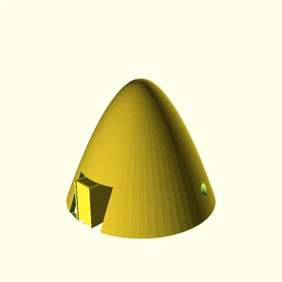 Spinner máy bay điều khiển từ xa tùy chỉnh bằng OpenSCAD