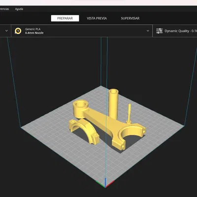 Động cơ monocilíndrico Biela cho mô hình 3D