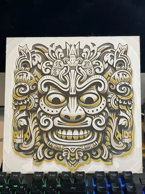 Gạch ốp tường phong cách mặt nạ tiki 200 x 200 - Image 2