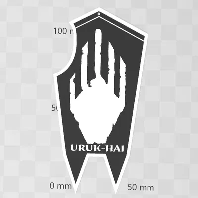 Dây chuyền / móc khóa khiên Uruk Hai từ Chúa tể những chiếc nh...