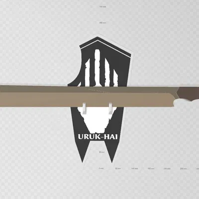 Bảo vệ Uruk Hai với trang trí tường kiếm scimitar