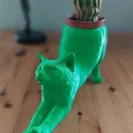 Chậu xương rồng hình mèo đang duỗi mình - Thumbnail 2