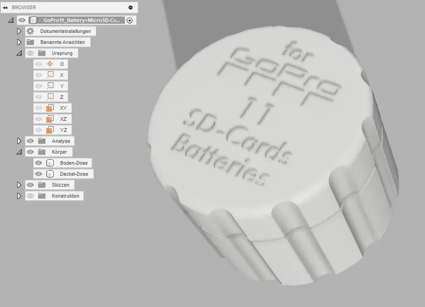 Hộp pin và thẻ MicroSD cho GoPro Hero 9 đến 11 - Image 2
