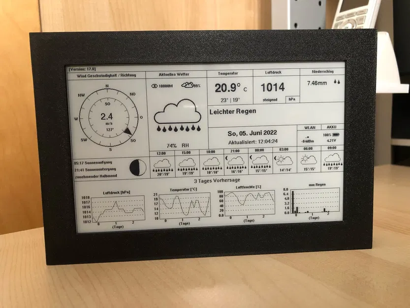 Vỏ e-Paper WaveShare 7.5" với viền đối xứng - Image 2