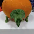 Triceratops bí ngô trang trí cho mùa Halloween - Thumbnail 1
