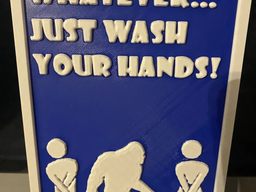 Biển báo phòng tắm Big Foot rửa tay vui nhộn - Image 1