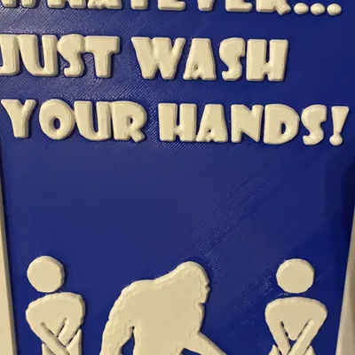 Biển báo phòng tắm Big Foot rửa tay vui nhộn