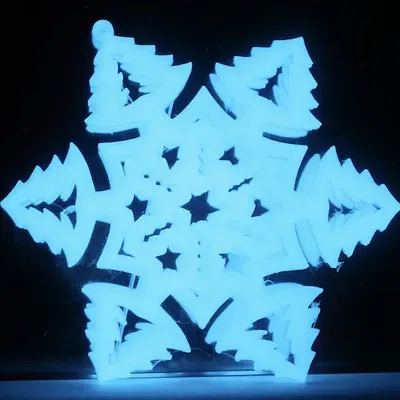 Bông tuyết phát quang trang trí cho cây thông Giáng Sinh