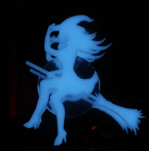 Phù thủy phát quang màu xanh dương gắn tường - Image 1