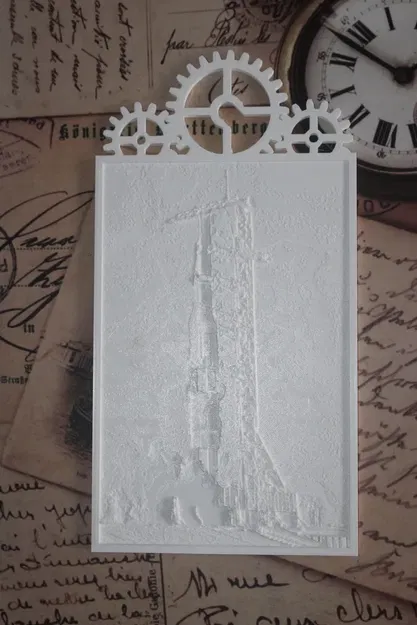 Mô hình lithophanie tên lửa Saturn V với đế hút chân không - Image 3