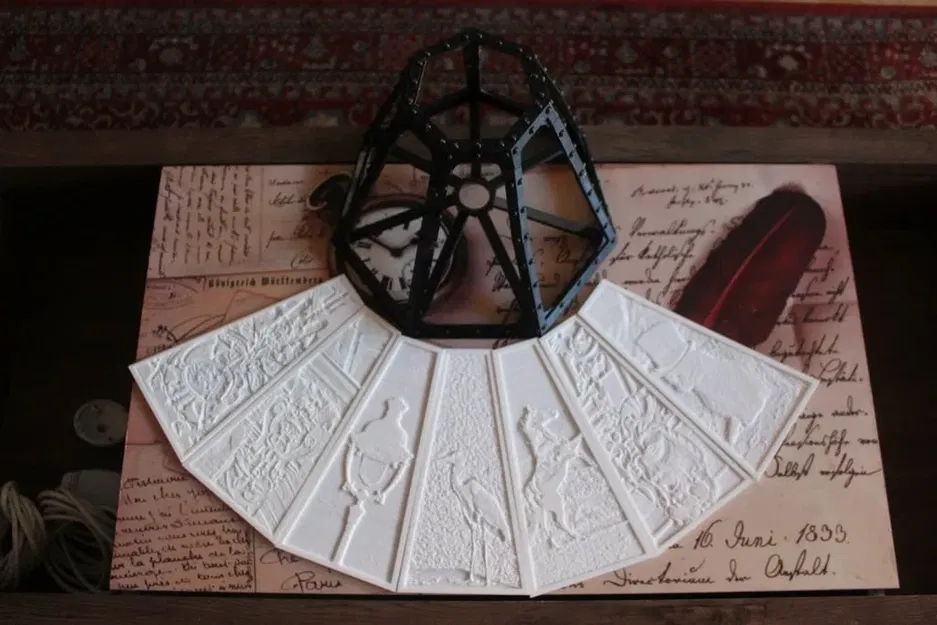 Đèn chùm phong cách Steampunk với lithophanie tháo rời - Image 4