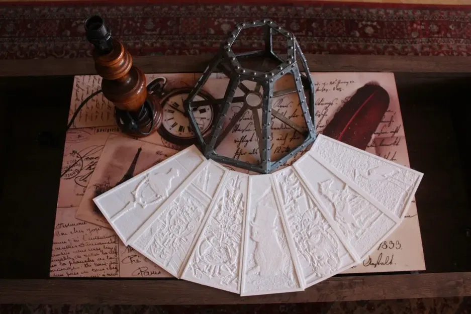 Đèn chùm phong cách Steampunk với lithophanie tháo rời - Image 7